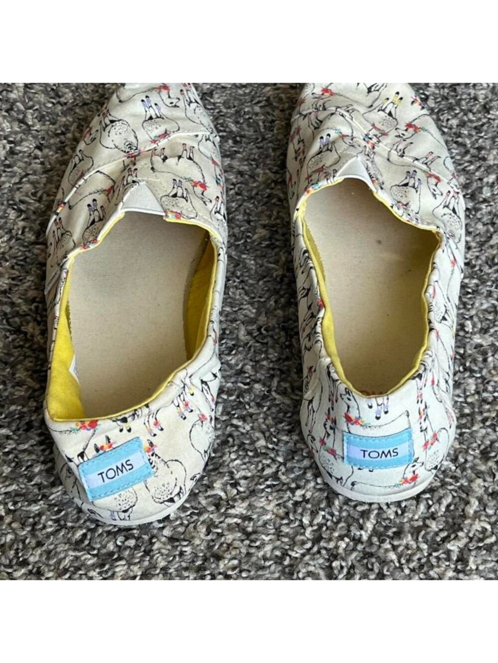 TOMS x Paper Source Women's Llama Slip on Shoes Size 9 Kawaii Lifestyle Whimsy - Picture 4 of 6